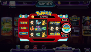Giao diện chơi Pokémon 789Club cực bắt mắt và dễ chơi.